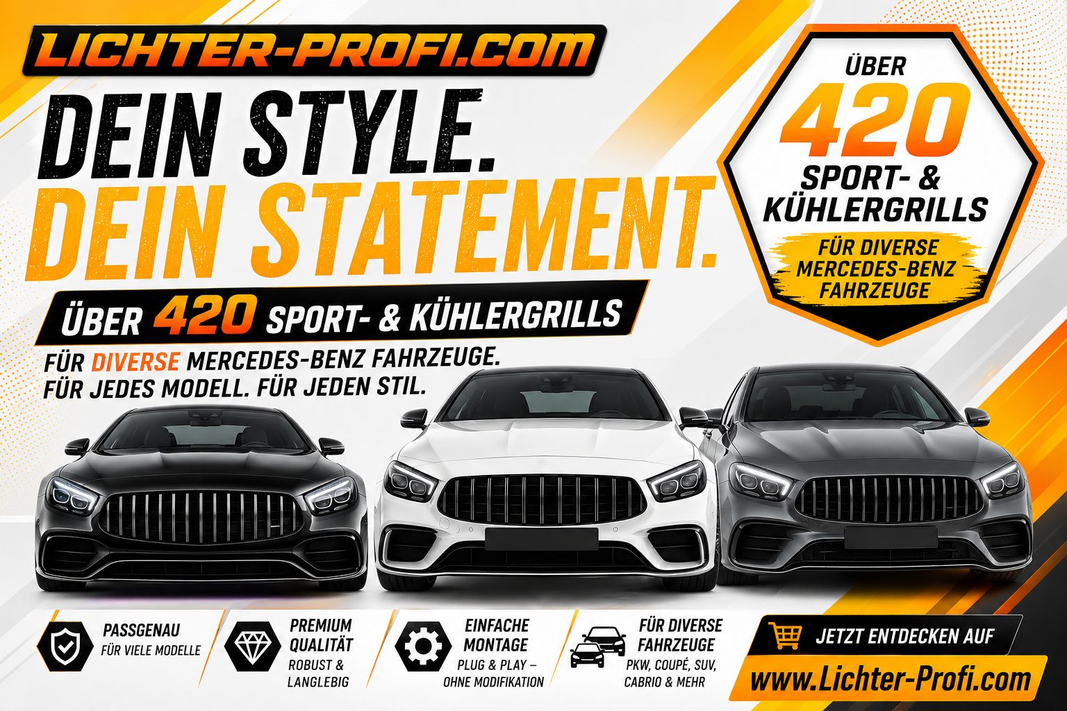 Über 420 Sportgrills für Mercedes