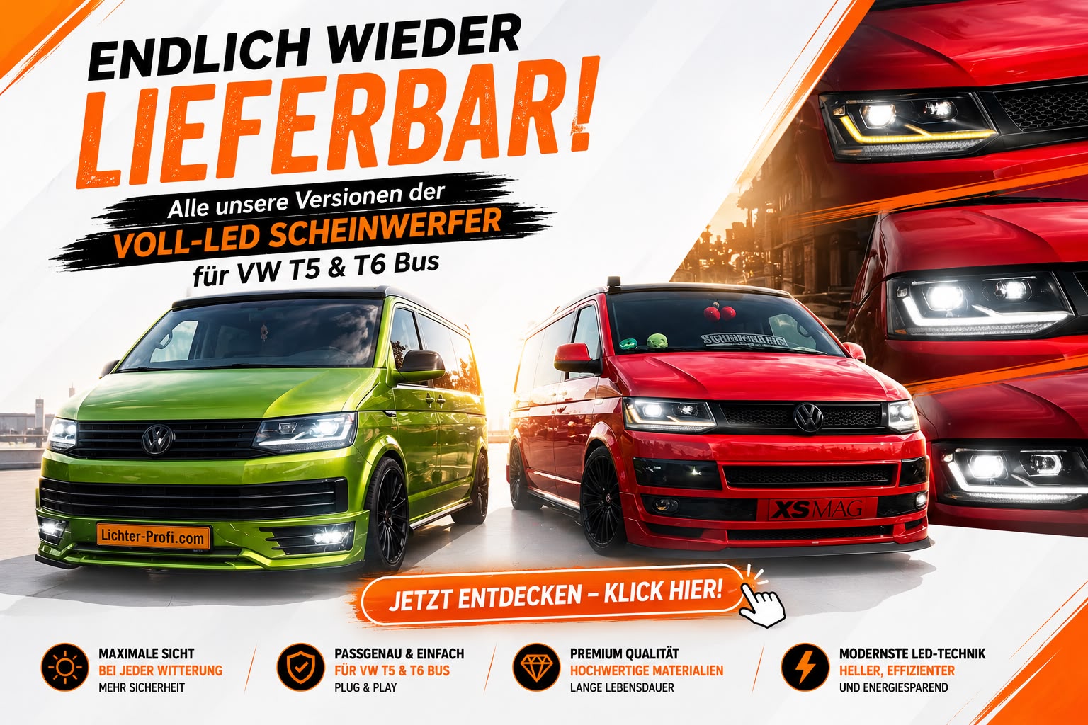 Voll-LED Scheinwerfer T5/T6