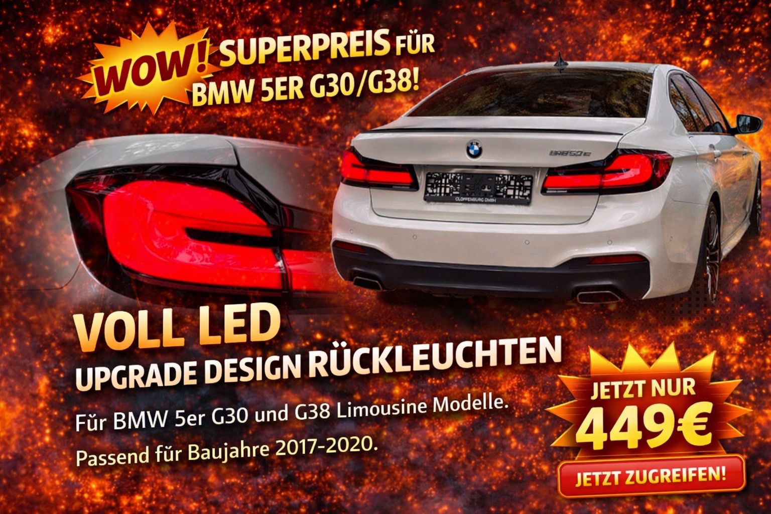 Voll LED Upgrade Design Rückleuchten für BMW 5er G30 Lim. /G38