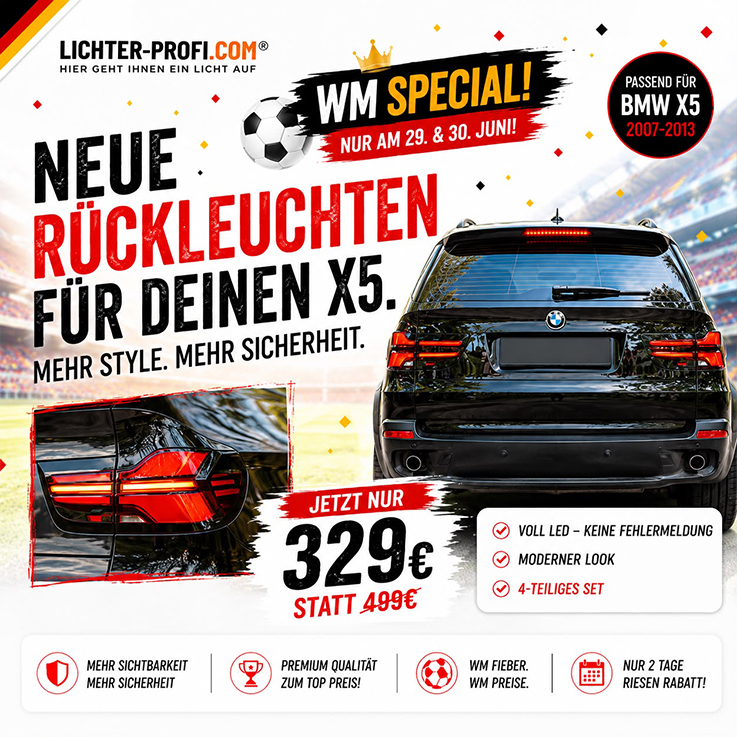 Tagesknaller BMW X5 Rückleuchten