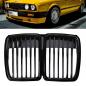 Preview: Satz Sport Kühlergrill für BMW 3er E30 passend in hochglanz Schwarz alle Modelle
