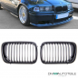 Preview: Satz 2x Kühlergrill Schwarz Matt Einzelsteg passend für BMW 3er E36 Facelift ab 1996-9999