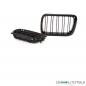 Preview: Satz 2x Kühlergrill Grill Schwarz Glanz Doppelsteg passend für BMW 3er E36 Facelift ab Baujahr 1996
