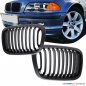 Preview: SATZ 2x Kühlergrill Schwarz Matt passend für BMW E46 Limo Touring 98-01