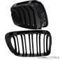 Preview: 2x Kühlergrill Schwarz Glanz Doppelsteg SET passt für BMW 3er E46 Coupe Cabrio 99-03 SPORT