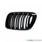 Preview: 2x Kühlergrill Schwarz Glanz Doppelsteg SET passt für BMW 3er E46 Coupe Cabrio 99-03 SPORT