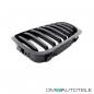 Preview: 2x Kühlergrill Einzelsteg Grill Schwarz Matt SET passt für BMW 3er E46 Coupe Cabrio 99-03