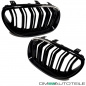 Preview: SET Kühlergrill Schwarz Hochglanz Doppelsteg passend für BMW 5er E60 E61 + M M5
