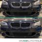 Preview: SET Kühlergrill Schwarz Hochglanz Doppelsteg passend für BMW 5er E60 E61 + M M5