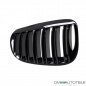 Preview: SET Doppelsteg Kühlergrill Schwarz GLANZ Performance passt für BMW E63 E64 02-10