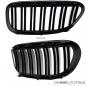 Preview: SET Doppelsteg Kühlergrill Schwarz GLANZ Performance passt für BMW E63 E64 02-10