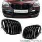 Preview: Doppelsteg Kühlergrill Schwarz GLANZ Performance passt für BMW 7er F01 F02 08-15