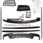 Preview: Sport -Performance Spoiler + Diffusor + Ansätze Schwarz Matt passt für BMW 5er F10 F11 M-Paket M550 +ABE