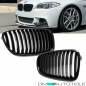 Preview: 2x Kühlergrill Grill Schwarz Glanz Klavierlack passend für BMW F10 F11 auch M M5