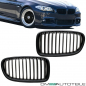 Preview: 2x Kühlergrill Grill Schwarz Matt Seidenmatt passend für BMW F10 F11 auch M M5