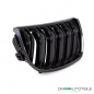 Preview: 2x Doppelsteg Kühlergrill Schwarz Glänzend passend für BMW 3er E90 E91 bj. 05-08 + M M3