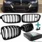 Preview: Kühlergrill Grill Schwarz Glanz Doppelsteg Sport passend für BMW 3er F30 F31 alle Modelle 2011-2019 +Emblemhalter