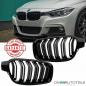 Preview: Kühlergrill Grill Schwarz Glanz Doppelsteg Sport passend für BMW 3er F30 F31 alle Modelle 2011-2019 +Emblemhalter