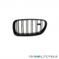 Preview: 2x Kühlergrill Schwarz Glanz Doppelsteg +Emblemhalter passend für BMW 4er F32 F33 F36 auch M4 + M alle Modelle