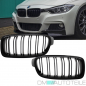 Preview: SET Kühlergrill Grill Schwarz MATT Doppelsteg für BMW 3er F30 F31 auch M -Sport