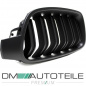 Preview: SET Kühlergrill Grill Schwarz MATT Doppelsteg für BMW 3er F30 F31 auch M -Sport