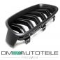Preview: SET Kühlergrill Grill Schwarz MATT Doppelsteg für BMW 3er F30 F31 auch M -Sport
