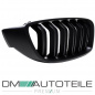 Preview: Set Kühlergrill Doppelsteg Schwarz Matt passend für BMW 4er F32 F33 F36 auch für M M4