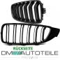 Preview: Set Kühlergrill Doppelsteg Schwarz Matt passend für BMW 4er F32 F33 F36 auch für M M4