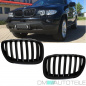 Preview: Satz Kühlergrill Schwarz Matt passend für BMW X5 E53 Facelift 2003-2007 LCI +M