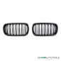 Preview: 2x Kühlergrill SET Schwarz Glanz Doppelsteg passend für BMW X5 F15 +X6 F16 13-17