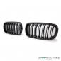 Preview: 2x Kühlergrill SET Schwarz Glanz Doppelsteg passend für BMW X5 F15 +X6 F16 13-17