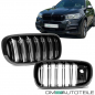 Preview: Satz Kühlergrill Schwarz Glanz Doppelsteg passend für BMW X5 F15 +X6 F16 13-17 mit Kamerasystem