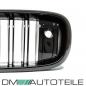 Preview: Satz Kühlergrill Schwarz Glanz Doppelsteg passend für BMW X5 F15 +X6 F16 13-17 mit Kamerasystem