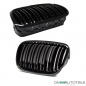 Preview: SATZ Kühlergrill Schwarz Glanz Doppelsteg passend für BMW X5 E70 06-13 + BMW X6 E71 E72 08-15