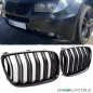 Preview: Satz Kühlergrill SET Schwarz Hochglanz Doppelsteg passend für BMW X3 E83 LCI 06-11