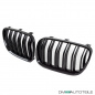 Preview: Satz Kühlergrill SET Schwarz Hochglanz Doppelsteg passend für BMW X3 E83 LCI 06-11