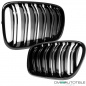 Preview: 2x Kühlergrill SET Schwarz Hochglanz Sport Doppelsteg passend für BMW X3 F25 10-