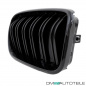 Preview: 2x Kühlergrill SET Schwarz Hochglanz Sport Doppelsteg passend für BMW X3 F25 10-