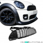 Preview: Mini Cooper R56 R57 Kühlergrill SET 3-teilig 2006-2009 hochglanz Schwarz
