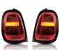 Preview: VOLL LED Lightbar Union Jack Design Rückleuchten für Mini Cooper F55/F56/F57 14-19 rot/klar mit dynamischem Blinker