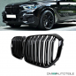 Preview: Sport Kühlergrill Schwarz Glanz Doppelsteg Kühlergitter passt für BMW X5 G05 ab 2018