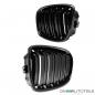 Preview: SET Doppelsteg Kühlergrill Grill Schwarz Glanz passt für BMW 1er F20 F21 bj 2010-2015