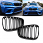 Preview: 2x Doppelsteg Kühlergrill Grill Schwarz Matt passend für BMW 2er F22 F23 + M-Paket 14