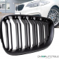 Preview: 2x Doppelsteg Kühlergrill Grill Schwarz Matt passend für BMW 2er F22 F23 + M-Paket 14