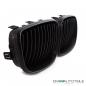 Preview: Set Kühlergrill Schwarz Matt SATZ passend für BMW 1er E87 E82 E88 Facelift Bj 07-11