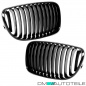 Preview: 2x Kühlergrill Performance Schwarz Glanz SATZ passend für BMW 1er E87 E82 E88 Bj 07-11