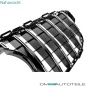 Preview: Kühlergrill Grill Schwarz Chrom passt für Mercedes S205 W205 14-18 auf Sport Panamericana GT