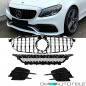 Preview: Kühlergrill +Gitter SET hochglanz schwarz passt für Mercedes W205 C205 S205 A205 Mopf AMG Line + C43 auf Panamericana GT