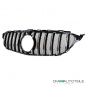 Preview: Kühlergrill Grill Schwarz Chrom+ Race Gitter passt für Mercedes S205 W205 14-18 auf Sport Panamericana GT