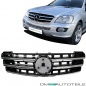 Preview: Kühlergrill Schwarz hochglanz + Chrom passend für Mercedes ML W164 05-08 Vormopf